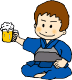剣道「ビールで乾杯２」